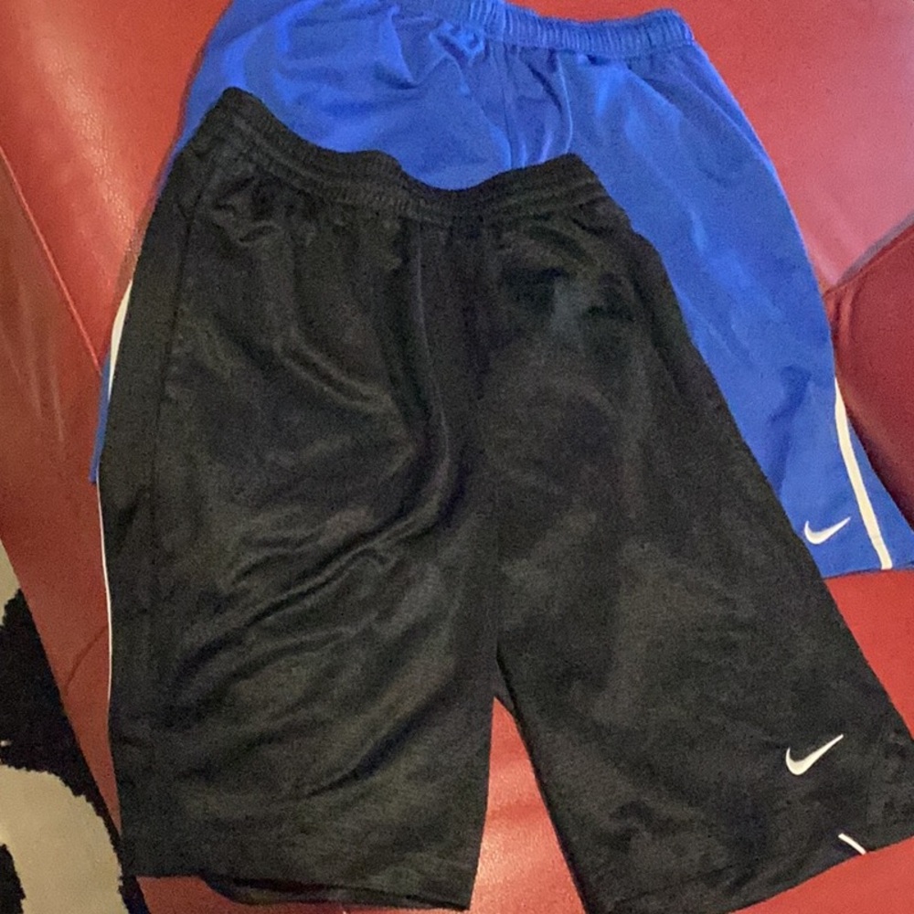 Nike Black and Blue Athletic Shorts set